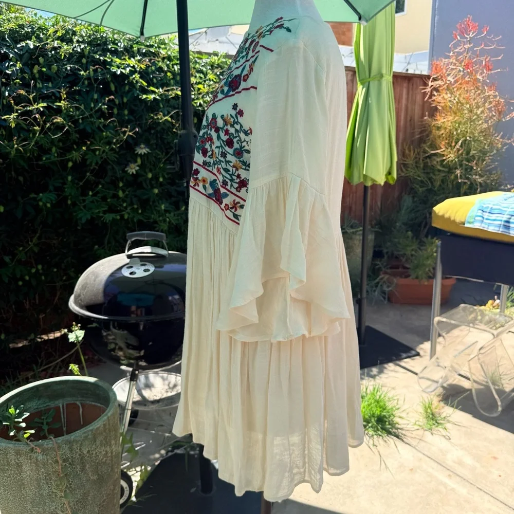 Umgee Cream Embroidered Boho Tunic - Picture 2 of 11